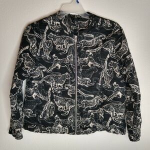 Rare Retired H&M Leopard Print Bomber Jacket
